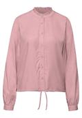 Melange Bluse mit Rüschen powder pink mel.