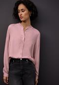 Melange Bluse mit Rüschen powder pink mel.