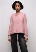 Melange Bluse mit Rüschen powder pink mel.