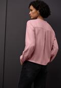 Melange Bluse mit Rüschen powder pink mel.