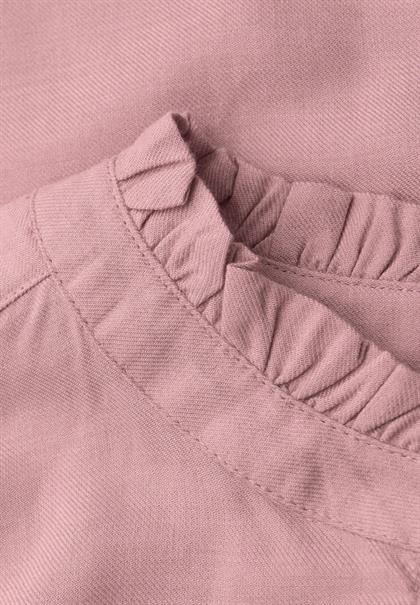 Melange Bluse mit Rüschen powder pink mel.