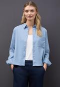 Melange Bluse mit Tape frosted blue mel.
