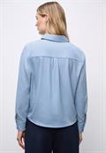 Melange Bluse mit Tape frosted blue mel.