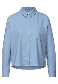 Melange Bluse mit Tape frosted blue mel.