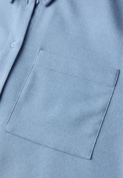 Melange Bluse mit Tape frosted blue mel.