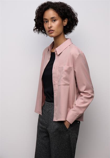 Melange Bluse mit Tape powder pink mel.