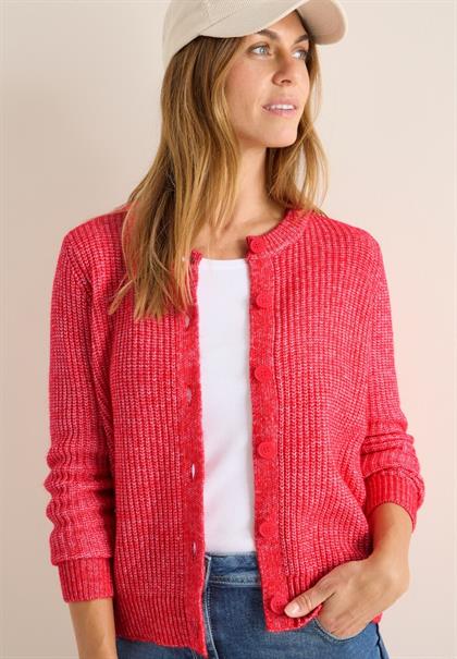 Melange Cardigan fiery red melange