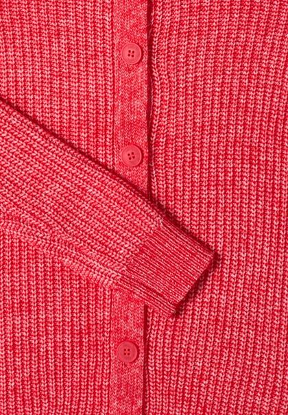Melange Cardigan fiery red melange