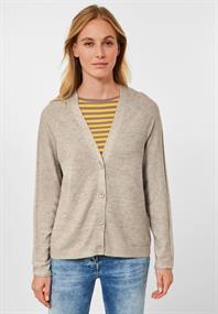 Melange Cardigan oak wood beige heather melange