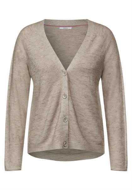 Melange Cardigan oak wood beige heather melange