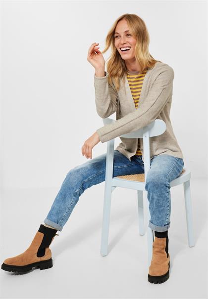 Melange Cardigan oak wood beige heather melange