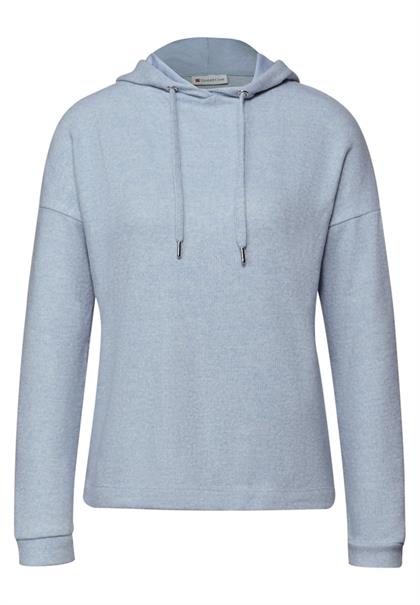 Melange Hoodie Shirt frosted blue mel.