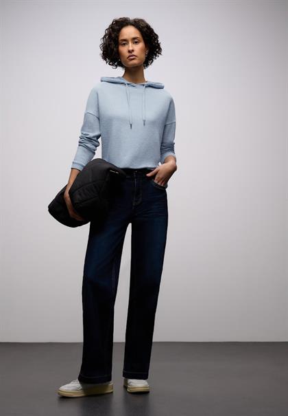 Melange Hoodie Shirt frosted blue mel.