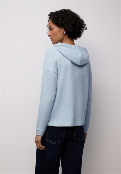 Melange Hoodie Shirt frosted blue mel.