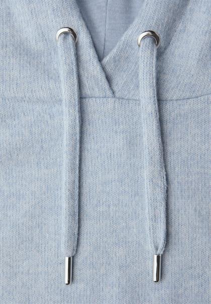 Melange Hoodie Shirt frosted blue mel.