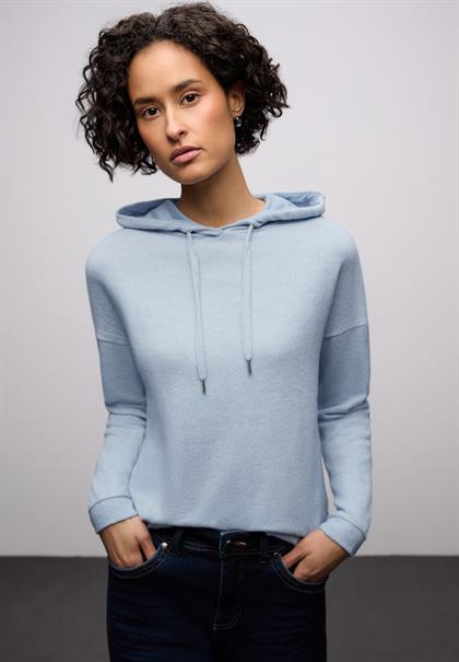 Melange Hoodie Shirt frosted blue mel.