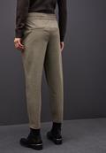 Melange Hose mit Detail darkest brown mel.