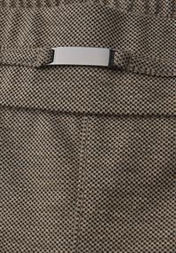 Melange Hose mit Detail darkest brown mel.