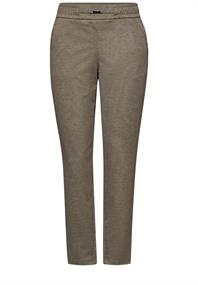 Melange Hose mit Detail darkest brown mel.