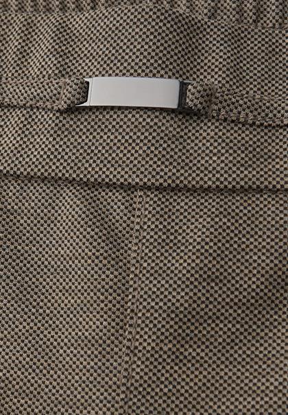 Melange Hose mit Detail darkest brown mel.