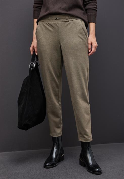 melange-hose-mit-detail-darkest-brown-mel