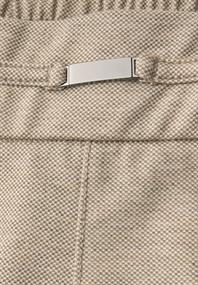 Melange Hose mit Detail sanded beige mel.
