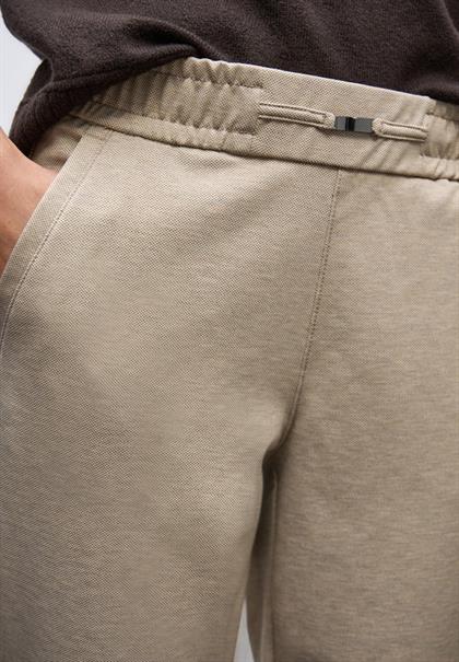 Melange Hose mit Detail sanded beige mel.