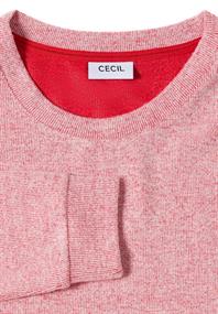 Melange Shirt mit Knöpfen fiery red melange