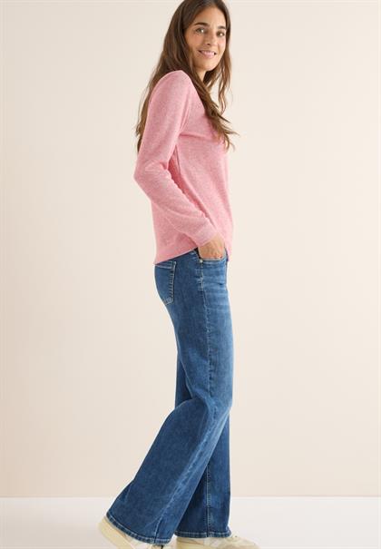 Melange Shirt mit Knöpfen fiery red melange