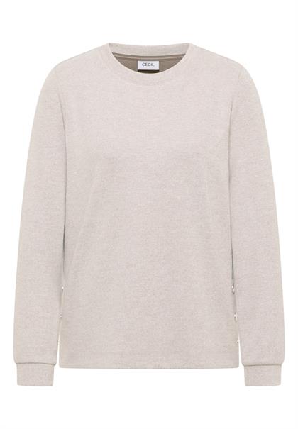Melange Shirt mit Knöpfen toffee cream melange