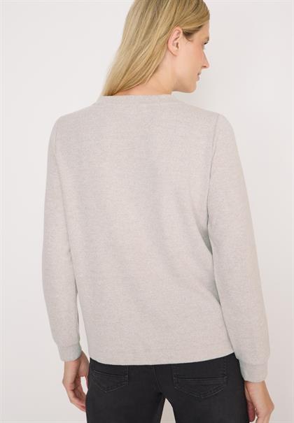 Melange Shirt mit Knöpfen toffee cream melange