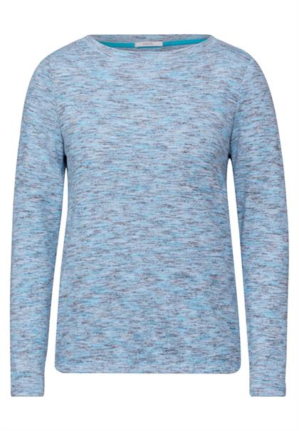 Melange-Shirt multi aqua melange