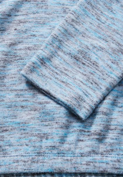 Melange-Shirt multi aqua melange
