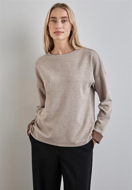 Melange-Shirt rich mocha mel.