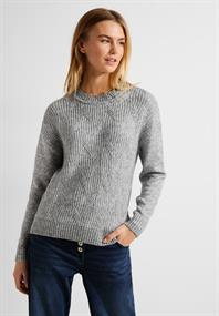 Melange Strickpullover mineral grey melange