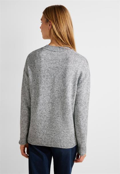 Melange Strickpullover mineral grey melange