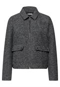 Melierte Jacke black