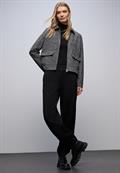 Melierte Jacke black
