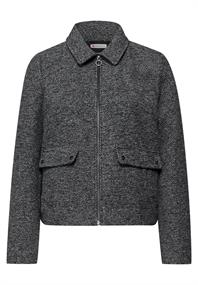 Melierte Jacke black