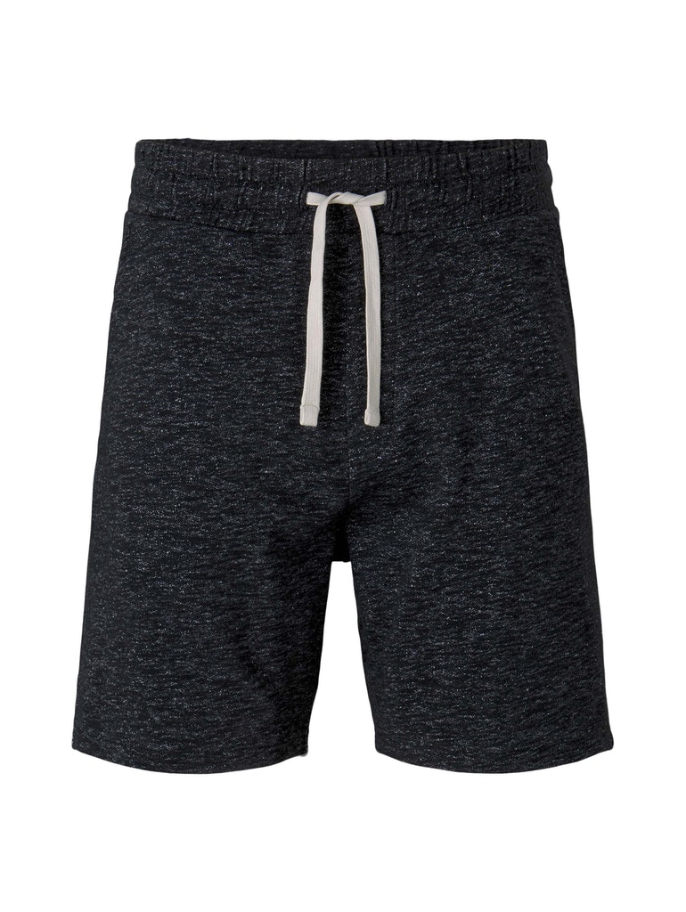 Tom Tailor Denim Herren Shorts Melierte Sweatshorts black non solid bequem online kaufen bei Tara M
