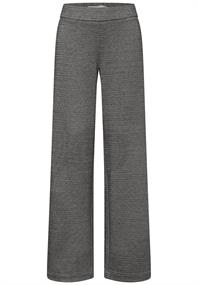 Melierte Wide Leg Hose black