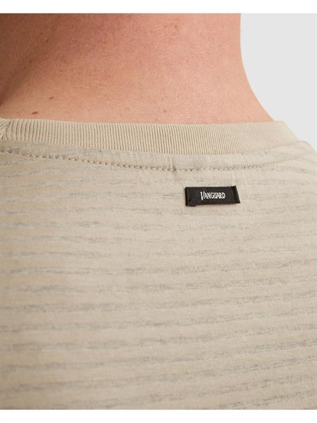mercerised melange stripe pure cashmere