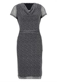 Mesh-Kleid bluecream