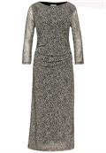 Mesh-Kleid mit Leo-Muster sanded beige