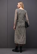 Mesh-Kleid mit Leo-Muster sanded beige