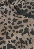 Mesh-Kleid mit Leo-Print creamy brown