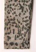 Mesh-Kleid mit Leo-Print creamy brown