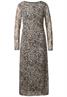 Mesh-Kleid mit Leo-Print creamy brown