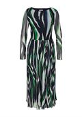Mesh-Kleid mit Plisseefalten blau