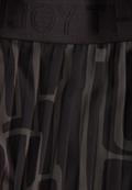Mesh Plissée Rock mit Print darkest brown